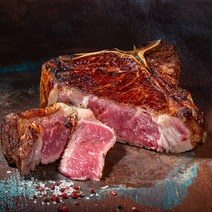 [마블플러스] 티본 5센티 스테이크 미국산 블랙앵거스 초이스 등심 안심 소고기 T본, 5cm 티본 스테이크 1000g