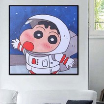 집콕 필수템 쉬운 DIY 크레용 신짱 짱구 유화 그리기 세트 23종 색칠 그림 집순이 취미 아이템, 30x30cm, 1