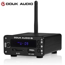 Douk Audio 블루투스 5.0 리시버 오디오 프리앰프 DAC SD FM 라디오 USB 음악 플레이어