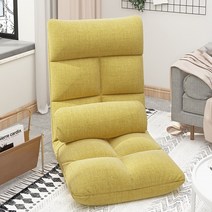 다다미 침대 등받이 의자 귀여운 침실 싱글 베이 접이식 1인용 이동식 소파베드 슈퍼싱글, 21 UP 레몬 옐로우(높이등받이+요추+5단 조절)