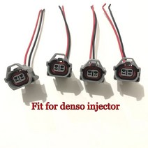 Denso 연료 인젝터 클립 커넥터 어댑터에 맞는 와이어와 4PCS 플러그