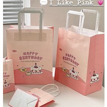 생일선물백 답례품봉투 대형, 상품선택, 화이트L