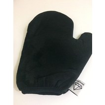 3팩 셀프 태닝 장갑 어플리케이터 태닝 장갑 셀프 태닝 벨벳 극세사 어플리케이터 장갑 미끄럼 방지 탄성 손목 및 엄지 손가락 포함 매우 부드러운 전문가용 줄무늬 없는 블렌딩 어플리