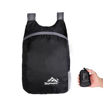 여행용 등산용 접이식 배낭 초경량 보조가방 블랙