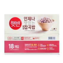 CJ 햇반 매일 잡곡밥 210g x 18입, 18개입