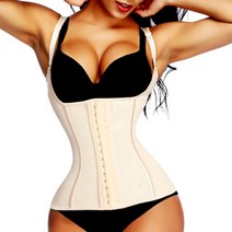 중량조끼 크로스핏 웨이트조끼 라텍스 허리 트레이너 스틸 뼈 벨트 슬리밍 조끼 체중 감소, xxxl, 살구 조끼