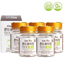 콘드로이친 1200 골드 곱상어연골71% 유기농 아가베 이눌린 어골칼슘 함유 화학첨가물 무첨가 프리미엄 콘드로이틴, 5개, 60정