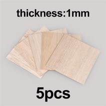 natural 1/1.5/2/3mm 경량 공예 보드 모델 완구 빌딩 조각 수공예 교육용 DIY 액세서리 발사 우드 칩, [01] 100X100mm-5PCS, [07] 6mm, [01] 100X100mm-5PCS
