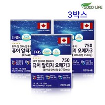 캐나다 3세대 알티지 오메가3 알티지 엔초비오메가3 고순도 rTG 형 오메가3 정제어유 EPA+DHA 750mg 비타민D 식약처 GMP 인증 건강기능식품 4중복합 기능성 30캡슐, 저분자피쉬오일알티지, .삼세트