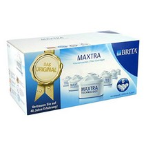 Brita 맥스트라 워터 필터 카트리지 6개 팩, 6 카운트 (1팩), 흰색