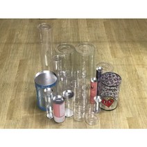 PVC 투명 원통 케이스 100개단위/원형케이스/인형 피규어 보관 미니 베이비돌 방석케이스 포장상자, 7개