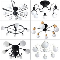 북유럽스타일 조명 오페라 6등 거실등 ( LED전구 무료증정 ), 바로크6등-화이트