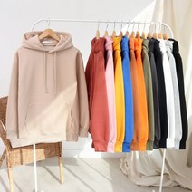 리얼프리 남녀공용 기모 후드 티셔츠 빅사이즈 M~2XL 후드티