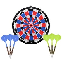 DART SQUARE(다트스퀘어) 국제규격 KC인증 국산 소프트 다트 + 다트 보드 세트, 스카이(다트)&그린(다트)화이트+블랙(다트보드)