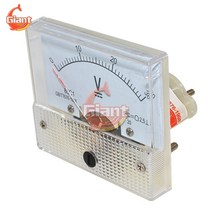 전압계 DC 0-30V 2.5 레벨 정확도 아날로그 패널 볼트 게이지 85C1 5V 12V 전압 테스터 휴대용, 01 DC 0-30V