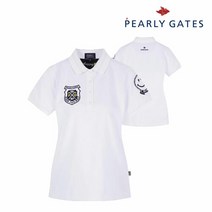 파리게이츠 골프 pearlygatesgolf여성 와펜 반팔 티셔츠 P52102TS054_WH, 000, WH