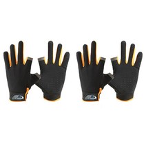 오마이남친 스마트폰 터치 오토바이 장갑, 블랙/오렌지 2개 세트