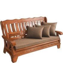 고급 소파방석 원목 쇼파토퍼 1 2 3 4인용 스펀지매트 패드 커버 주문제작, (5cm 35D) 다크브라운