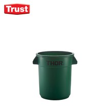 Thor 토르 원형 컨테이너 플라스틱 용기 60L(뚜껑포함) 트러스트, 초록