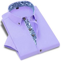 남성 셔츠 주름방지 소개팅 솔리드 캐주얼 린넨 기본 패션 실크 사이즈