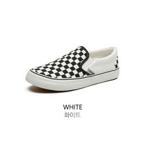 남여공용 슬립온 반체크 단화 운동화 체크모양 반