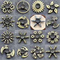 골드 무광 메탈 피젯 베어링 스피너 특이한 팽이 표창 방패 톱니, uf105 02