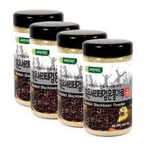 자연지인 국산 볶은 서리태 검은콩 가루 곡물가루 용기형, 4통, 250g