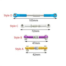 서보 서보모터 로봇 부품 2pcs cnc 가공 알루미늄 합금 스티어링로드 rc 링키지 서보로드 교체 액세서리 hsp 9411194188 rc 자동차 업그레이드, 스타일 d 퍼플