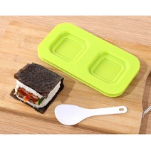 김밥기계 김밥말이기계 김밥싸는기계쌀버거 주먹밥 금형 어린이 샌드위치 삼각형 사각형 둥근 초밥 도시락, 01 green