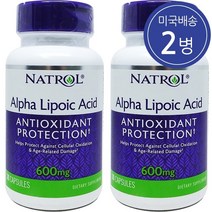 (해외) Natrol 나트롤 알파리포산 600mg 30정, 2개