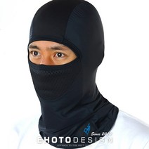 이호토 여름 풀페이스바라클라바 프로 쿨 냉감 자외선차단 낚시 골프 바이크 오토바이, 블랙
