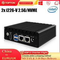 팬리스 미니 PC J4125 쿼드 코어 2x i226-V 2.5G Nics X86 방화벽 컴퓨터 NVMe 2 * usb3. 0, 03 Celeron J4125_04 EU, 02 4GB DDR4 128GB NVMe
