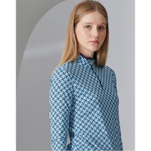 [20FW 닥스 골프 여성]블루 패턴 반집업티셔츠-DNTS0C612T3