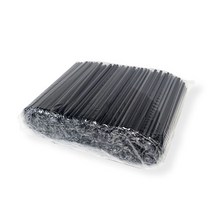 스트롱팩토리 개별포장 일자빨대 검정 25cm 500개입, 1팩