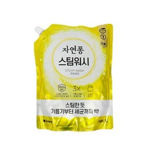 [트윈스몰] LG 자연퐁 스팀워시 주방세제 1L 리필(레몬향) 친환경 세제, 5개
