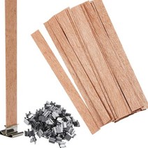 20 pcs 나무 양초 심지 diy 만들기 키트 용품에 대 한 유지 코어와 아로마 테라피 수제 간장 파핀 w, D 0.8x9cm