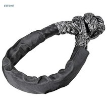 합성 오프로드 트레일러 로프 1/2inch x 22inch 소프트 걸쇠 38000 파운드 자동차 ATV UTV SUV 복구 견인 스트랩 깨진 도구, [05] Black