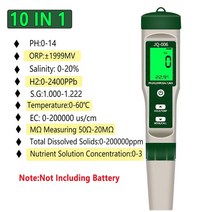 염도계 염도측정기 가정용 업소용 염도측정 디지털 ph 미터 10 in 1 전문 수질 매, 1에서 10