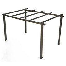조립식 파고라 스카이어닝 바베큐장 테라스 썬룸 루프탑 캐노피 1X1.2M 천막미포함, 회색프레임3x4m방수포없음