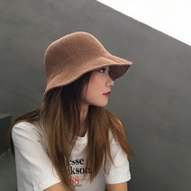 SUPER CREW 니트 와이드 버킷햇 벙거지 모자