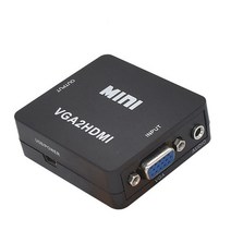 HDMI 케이블 연장 리피터 미니 모니터선 증폭기 컴포넌트 MINIHDMI to VGA 컨버터 HDMI 고화질 오디오 비, 01 Black