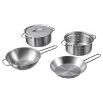 이케아 둑티그 장난감냄비 5종 스테인리스스틸색 001.678.39, CookwareSet