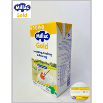 [PRITCHITTS] MILLAC GOLD 밀락골드 휘핑크림 1L(냉장)_치즈왕자, 5팩