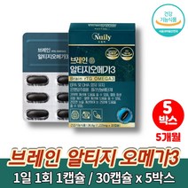 노르웨이 3세대 슈퍼 알티지 징코 오메가3 은행엽 은행잎추출물 수험생 중학생 고등학생 고3 기억력 영양제 정제어유, 5박스