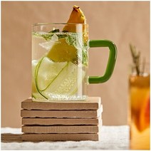 까사무띠 싱글월 콰드로 2pcs (350ml) 4color 홈까페유리컵 에이드잔, 핑크2p