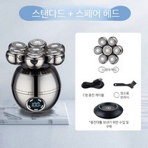 민머리 전동 면도기 삭발 대머리 면도 이발 셀프, C. 스페어헤드세트