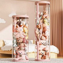 투명 인형 정리함 정리 리빙 원통 수납함 디스플레이, 26cmx120cmx인형45개