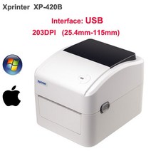 라벨프린터 도트프린터 라벨기 라벨스티커 Xprinter 4 인치 배송 라벨/익스프레스/열 바코드 라벨 프린터 D, 01 USB_02 미국 플러그