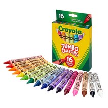 Crayola 점보 크레용 다양한 색상 훌륭한 유아용 크레용 16개