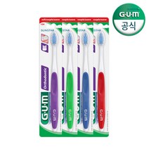 선스타 검 GUM 치과 교정 칫솔 V커팅 칫솔추천 (124RD) 24개, 단품없음